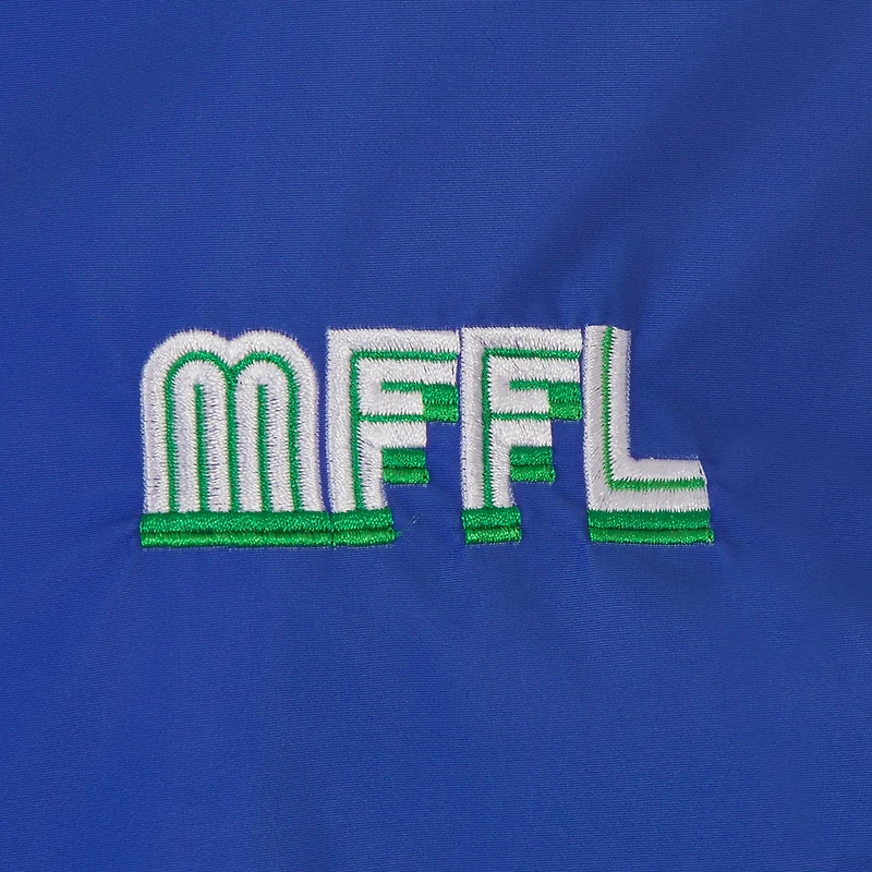 Men's JH Design Royal Dallas Mavericks 2022/23 City Edition Full-Zip Nylon Bomber Jacket