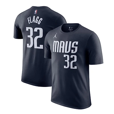 T-shirt Jordan Brand Cooper Flagg bleu marine pour homme, Dallas Mavericks, choix de premier tour la draft NBA 2025, édition Statement, nom et numéro