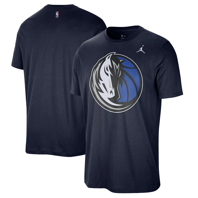 T-shirt Jordan Brand bleu marine Dallas Mavericks Statement Edition Essential pour homme