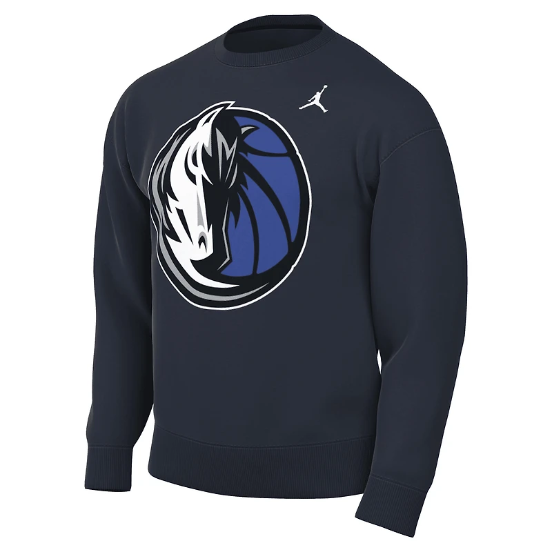 Men's Jordan Brand Navy Dallas Mavericks Statement Edition Sweatshirt