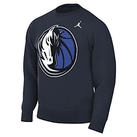 Men's Jordan Brand Navy Dallas Mavericks Statement Edition Sweatshirt