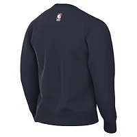 Men's Jordan Brand Navy Dallas Mavericks Statement Edition Sweatshirt