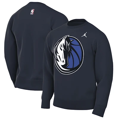 Men's Jordan Brand Navy Dallas Mavericks Statement Edition Sweatshirt
