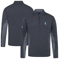 Men's Levelwear Dark Heather Gray Dallas Mavericks Waffle Insignia 2.0 Quarter-Zip Pullover
