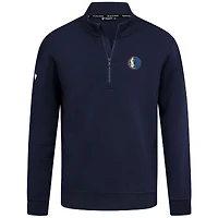 Men's Levelwear  Navy Dallas Mavericks Accolade Cushion Quarter-Zip Pullover