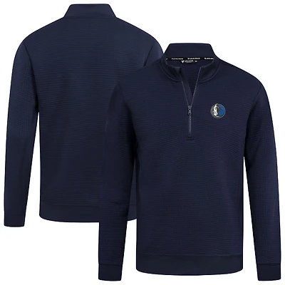 Pull à fermeture éclair quart de tour Accolade Cushion bleu marine pour homme des Dallas Mavericks Levelwear