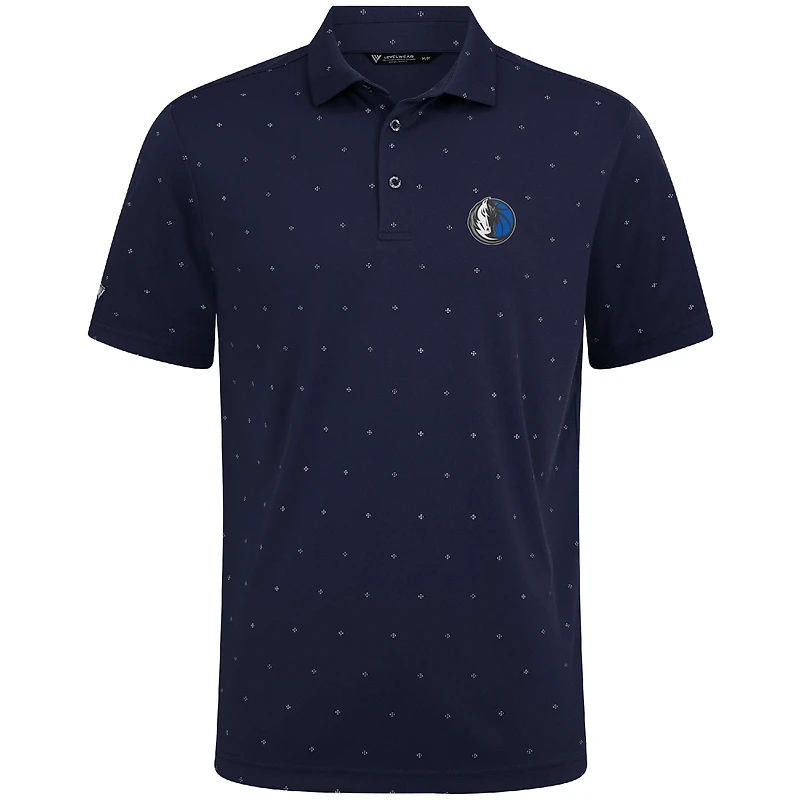 Polo Vision bleu marine pour homme des Dallas Mavericks de Levelwear