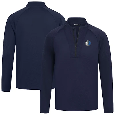 Pull-over à fermeture éclair quart de tour Dallas Mavericks bleu marine Levelwear pour homme