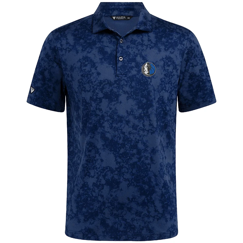 Polo Whisper bleu marine pour homme des Dallas Mavericks de Levelwear