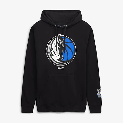 Sweat à capuche en polaire noir Mitchell & Ness Dallas Mavericks pour homme