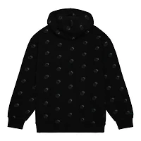 Men's Mitchell & Ness  Black Dallas Mavericks Hardwood Classics Allover Print Pullover Hoodie