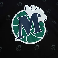 Men's Mitchell & Ness  Black Dallas Mavericks Hardwood Classics Allover Print Pullover Hoodie