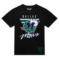 T-shirt noir à trois logos Mitchell & Ness Dallas Mavericks Worldwide Collection pour homme