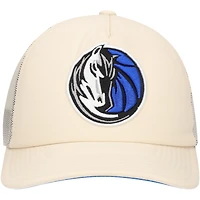 Casquette réglable crème Dallas Mavericks Trucker Mitchell & Ness pour hommes