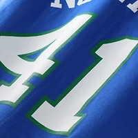 T-shirt avec nom et numéro de l'équipe Dallas Mavericks Hardwood Classics Mitchell & Ness Dirk Nowitzki pour homme, bleu