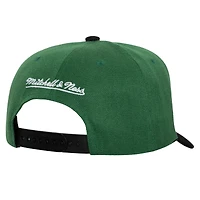 Casquette snapback bicolore Mitchell & Ness Dallas Mavericks Underarch pour homme, verte/noire