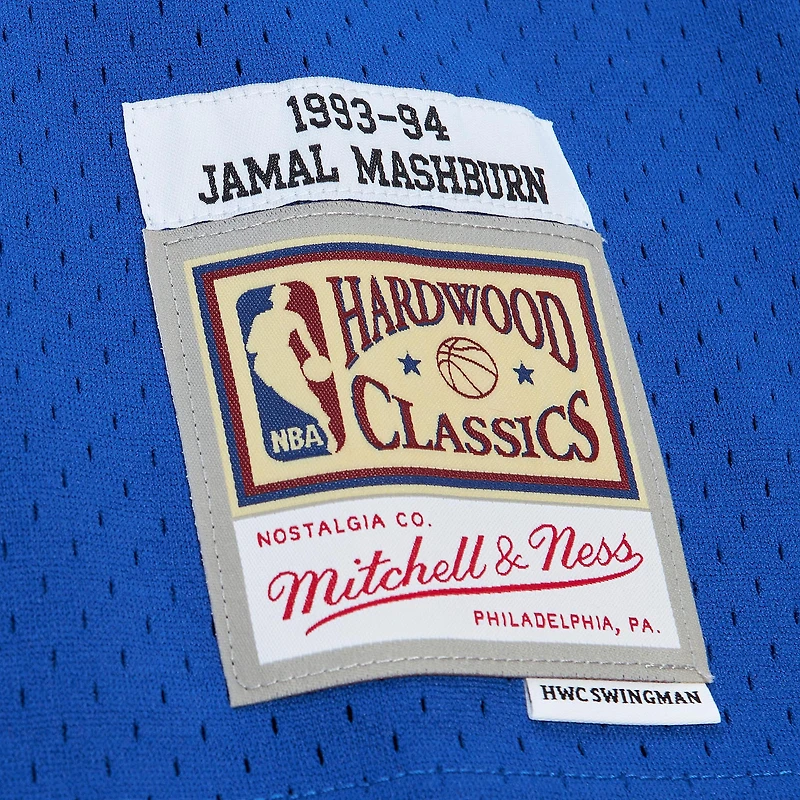 Maillot Mitchell & Ness Jamal Mashburn Swingman bleu Dallas Mavericks 1993/94 Hardwood Classics pour homme
