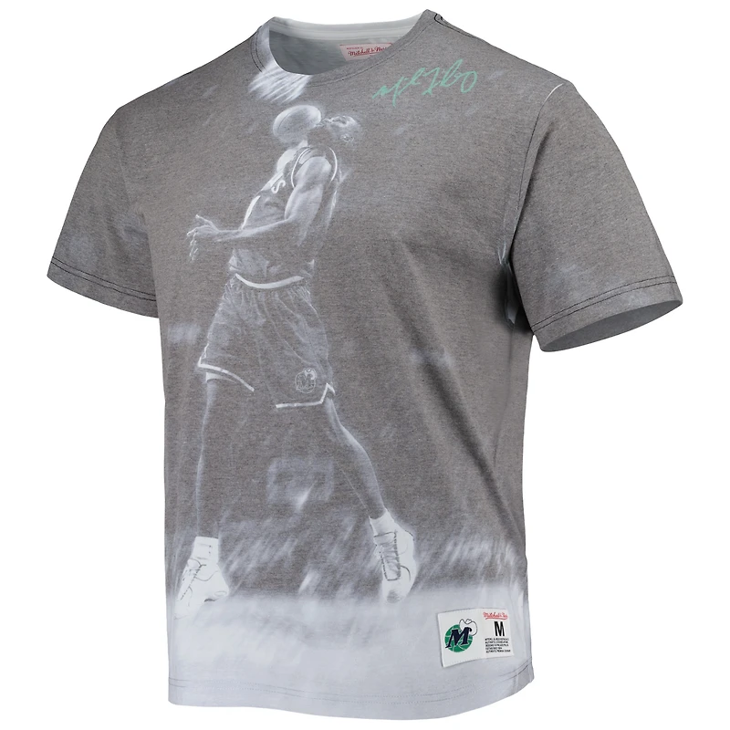 T-shirt Mitchell & Ness Michael Finley Heather Grey Dallas Mavericks Above The Rim pour hommes