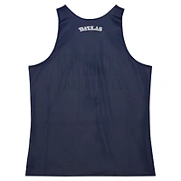Men's Mitchell & Ness Navy/White Dallas Mavericks Hardwood Classics Reversible Mesh Practice Jersey