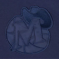 Men's Mitchell & Ness Navy Dallas Mavericks Hardwood Classics Tonal Pullover Hoodie