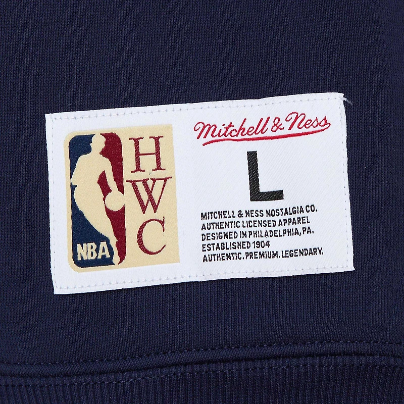 Men's Mitchell & Ness Navy Dallas Mavericks Hardwood Classics Tonal Pullover Hoodie