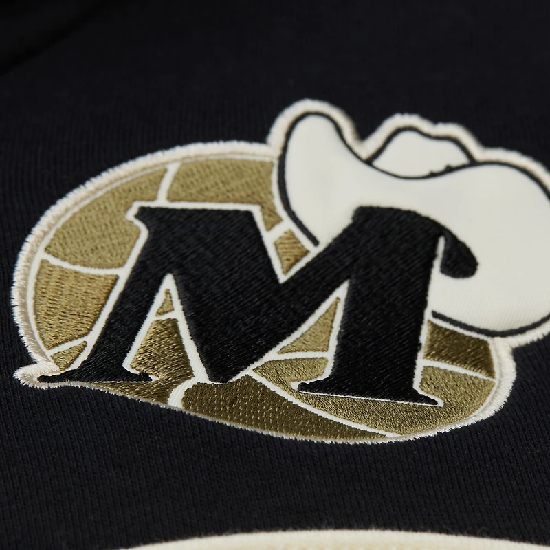 Men's Mitchell & Ness Olive Dallas Mavericks Double Clutch Head Coach Hoodie