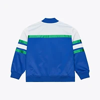 Men's Mitchell & Ness  Royal Dallas Mavericks Hardwood Classics Head Coach Lightweight Satin Full-Snap Jacket