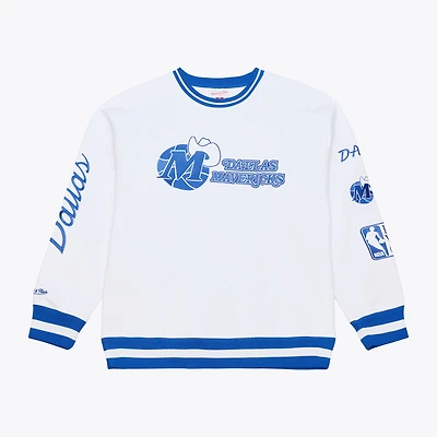 Sweat-shirt polaire arctique Mitchell & Ness blanc Dallas Mavericks pour homme