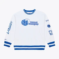 Sweat-shirt polaire arctique Mitchell & Ness blanc Dallas Mavericks pour homme