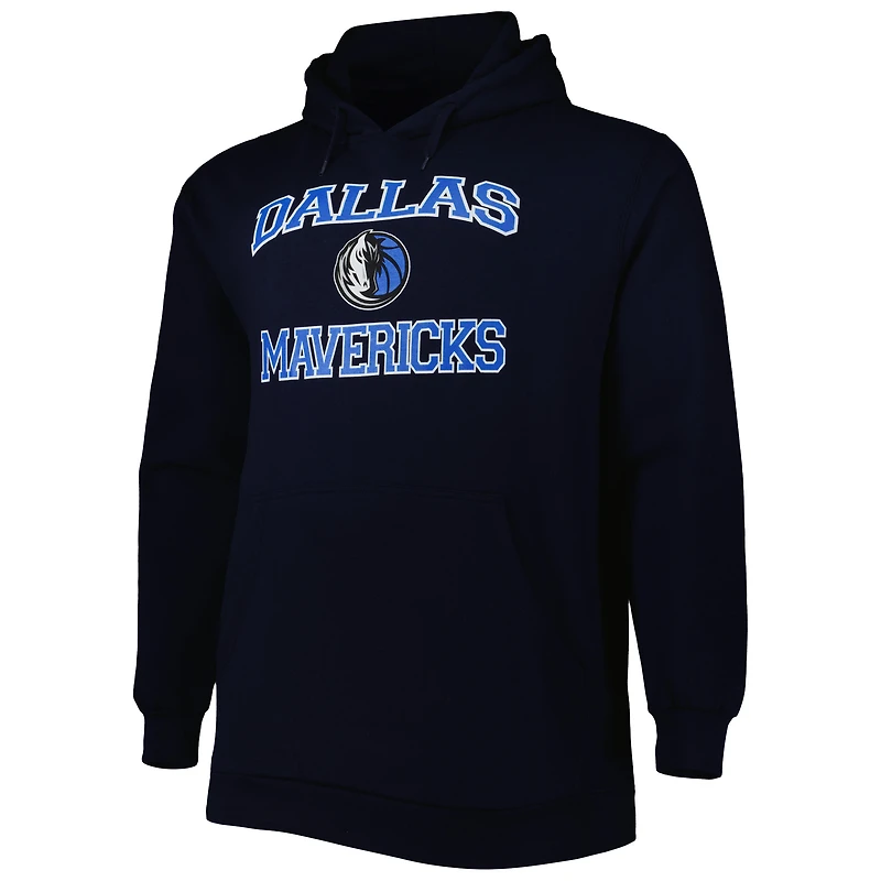 Men's Navy Dallas Mavericks Big & Tall Heart Soul Pullover Hoodie