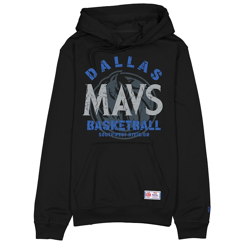 Sweat à capuche polaire New Era noir Dallas Mavericks édition City 2025/26 pour homme