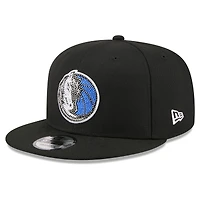 Casquette snapback New Era noire Dallas Mavericks 2026 NBA Draft Crystal 9FIFTY pour homme