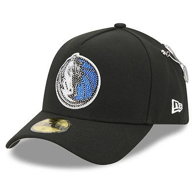 Men's New Era Black Dallas Mavericks 2026 NBA Draft On-Stage Crystal A-Frame 59FORTY Fitted Hat
