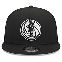 Casquette de camionneur à visière noire Dallas Mavericks 9FIFTY de New Era pour homme