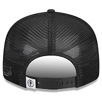 Casquette de camionneur à visière noire Dallas Mavericks 9FIFTY de New Era pour homme