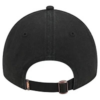 Casquette ajustable 9TWENTY noire New Era pour homme avec appliqué en tissu Dallas Mavericks