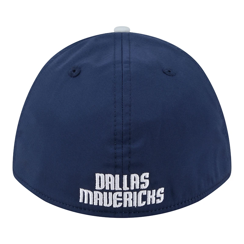 Men's New Era Blue/Gray Dallas Mavericks Rope Two-Tone M-Crown A-Frame 39THIRTY Flex Hat