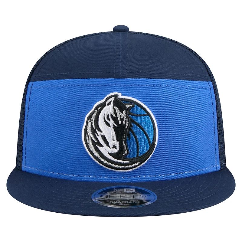Men's New Era  Blue/Navy Dallas Mavericks Outdoor Split Panel 9FIFTY Snapback Hat
