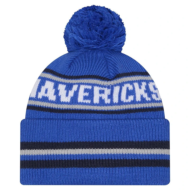 Men's New Era Blue Dallas Mavericks Classic Cuffed Knit Hat with Pom