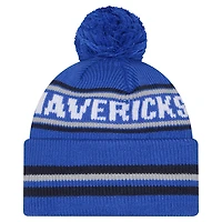 Men's New Era Blue Dallas Mavericks Classic Cuffed Knit Hat with Pom