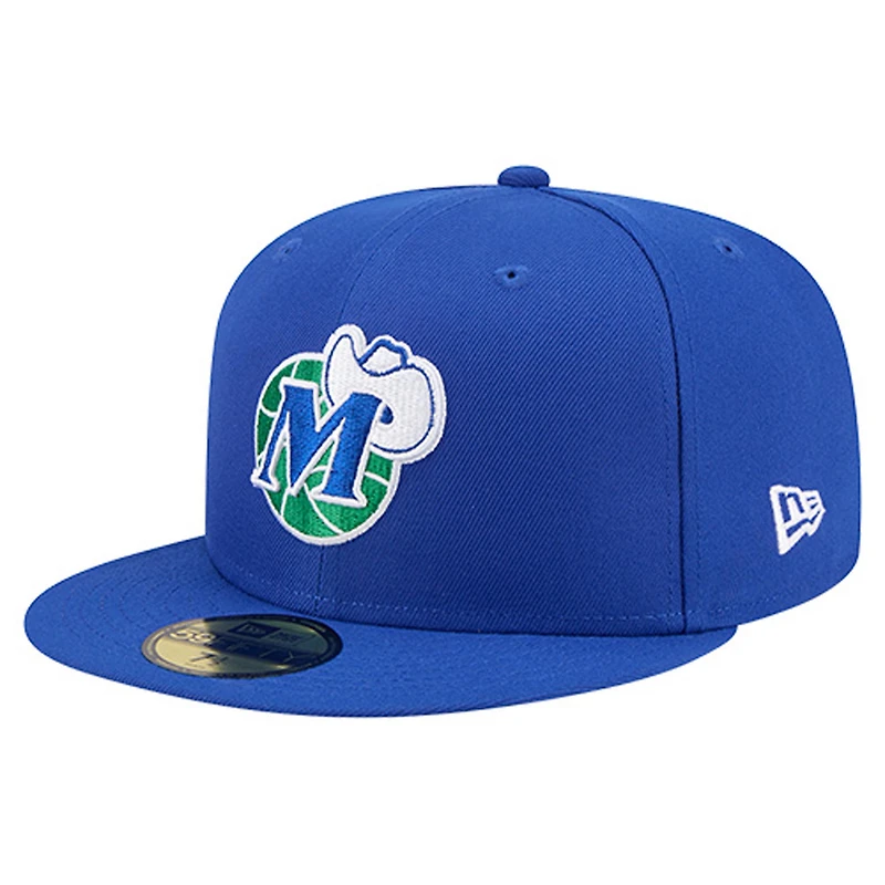 Men's New Era  Blue Dallas Mavericks Core Logo 59FIFTY Fitted Hat
