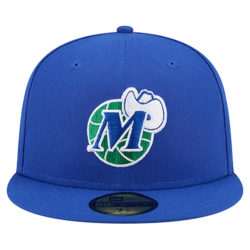 Casquette ajustée New Era 59FIFTY pour homme, logo principal des Dallas Mavericks, bleue