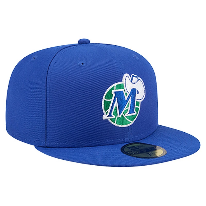 Men's New Era  Blue Dallas Mavericks Core Logo 59FIFTY Fitted Hat