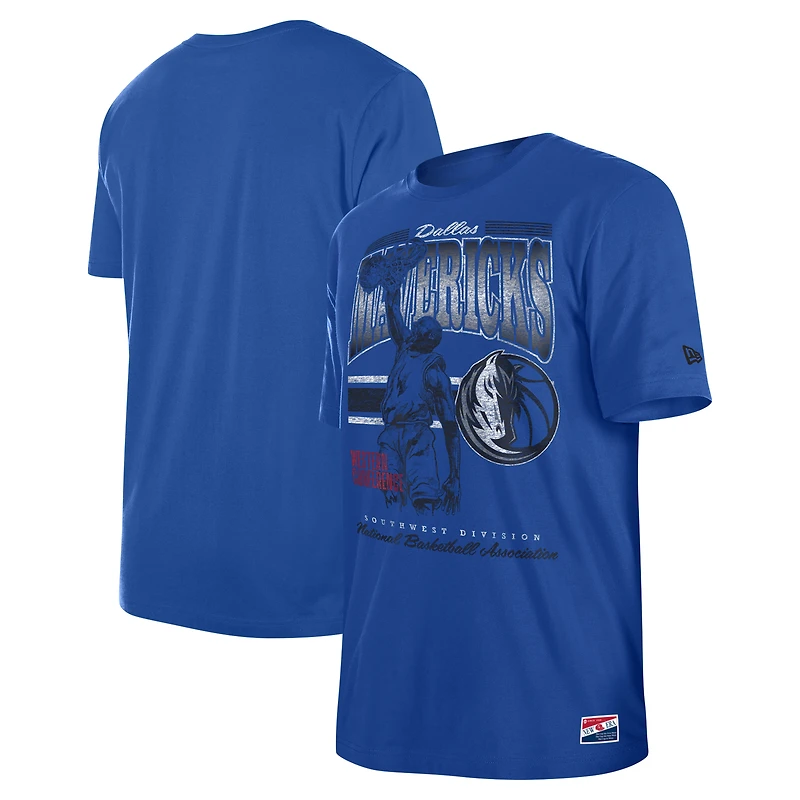 T-shirt oversize délavé aux enzymes Dallas Mavericks bleu New Era pour homme