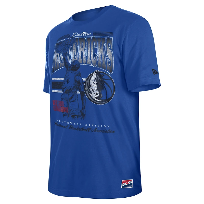 T-shirt oversize délavé aux enzymes Dallas Mavericks bleu New Era pour homme