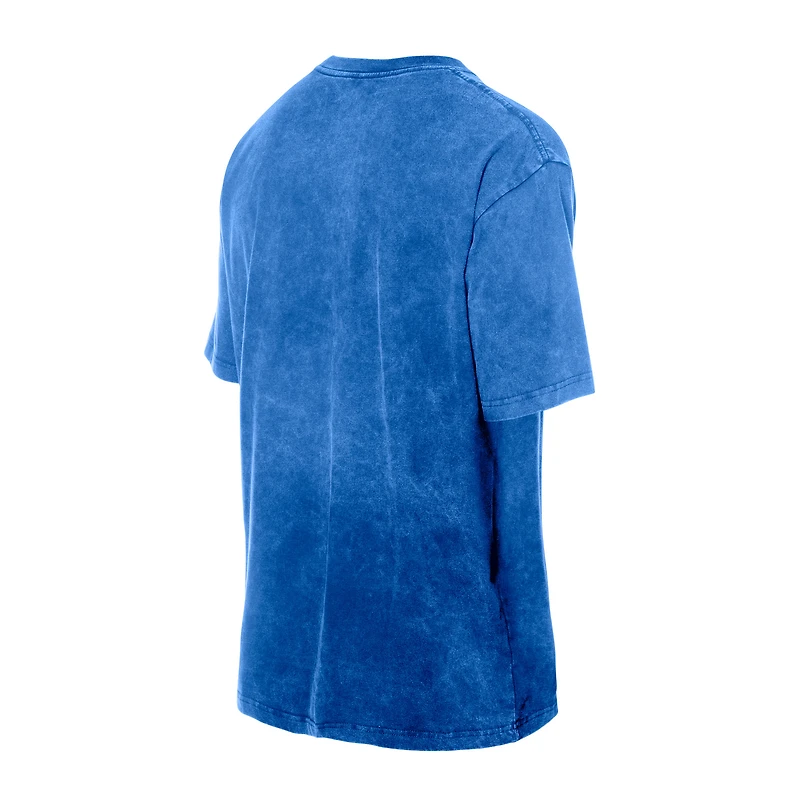 Men's New Era  Blue Dallas Mavericks Oversized Throwback Collection Mineral Wash T-Shirt