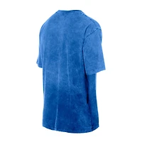 Men's New Era  Blue Dallas Mavericks Oversized Throwback Collection Mineral Wash T-Shirt