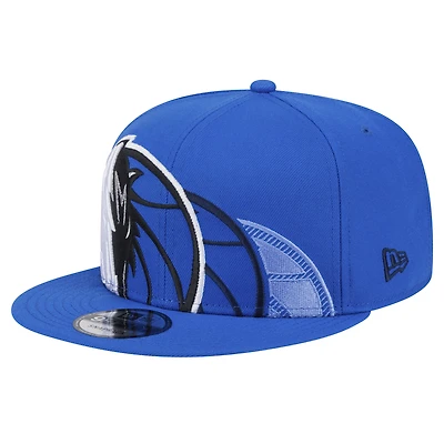 Men's New Era Blue Dallas Mavericks Sport Night Team Shadow 9FIFTY Snapback Hat