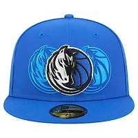 Men's New Era  Blue Dallas Mavericks Tri-Hit 59Fifty Fitted Hat
