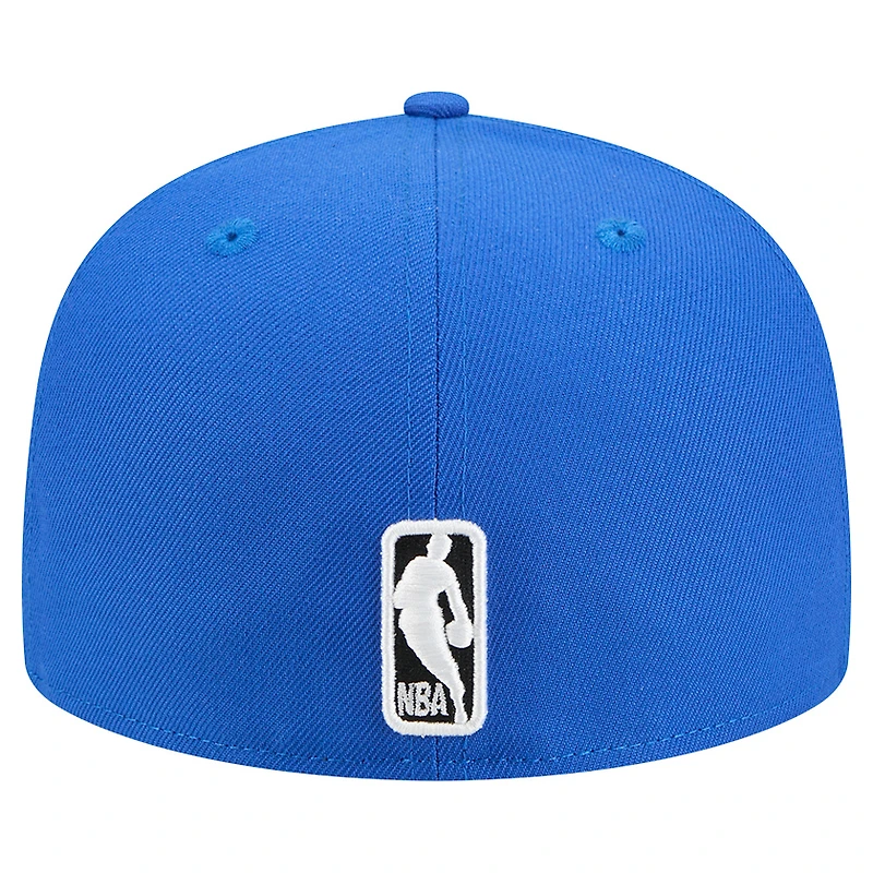 Men's New Era  Blue Dallas Mavericks Tri-Hit 59Fifty Fitted Hat